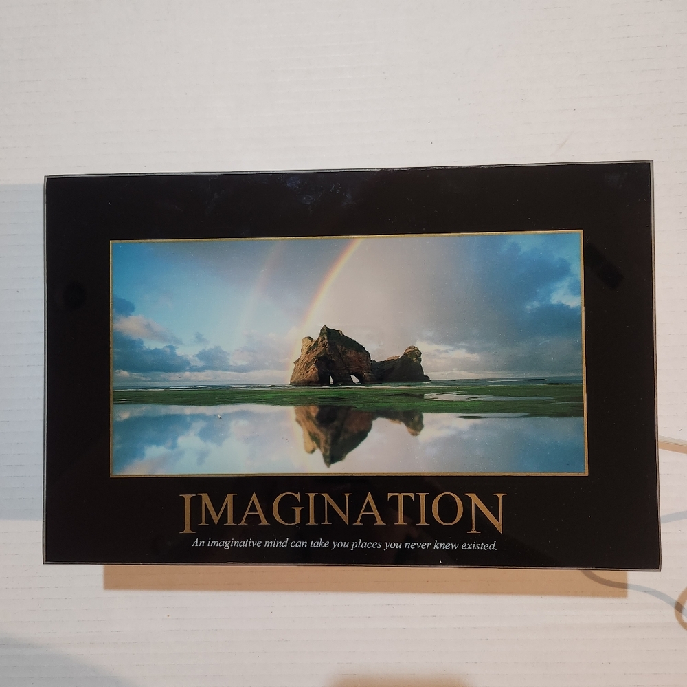 QVC Moving Picture Light Box Ocean Wave Motion “Imagination” Wall Art Decor